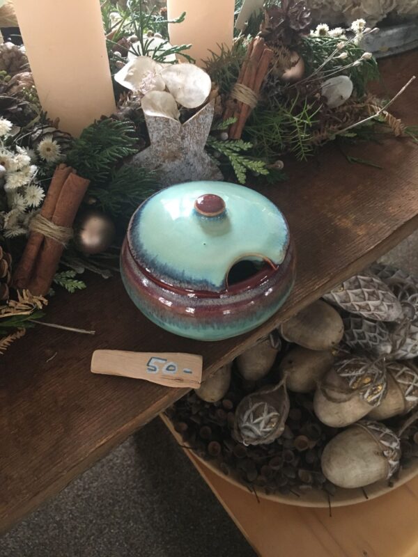 Sugar Bowl Deep Firebrick Turquoise